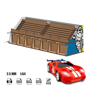 Digital File Display Diorama Vector Pit Lane Hotwheels 1:64 2.5 MM