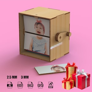 File digitale per taglio laser Flipbook 14 foto vettoriale 2,5 mm SVG