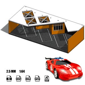 Digital File Diorama Model Hotwheels 1/64 SVG