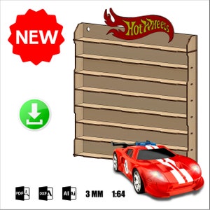 Cyfrowy wyświetlacz plików Hotwheels 1:64 MDF 3 MM