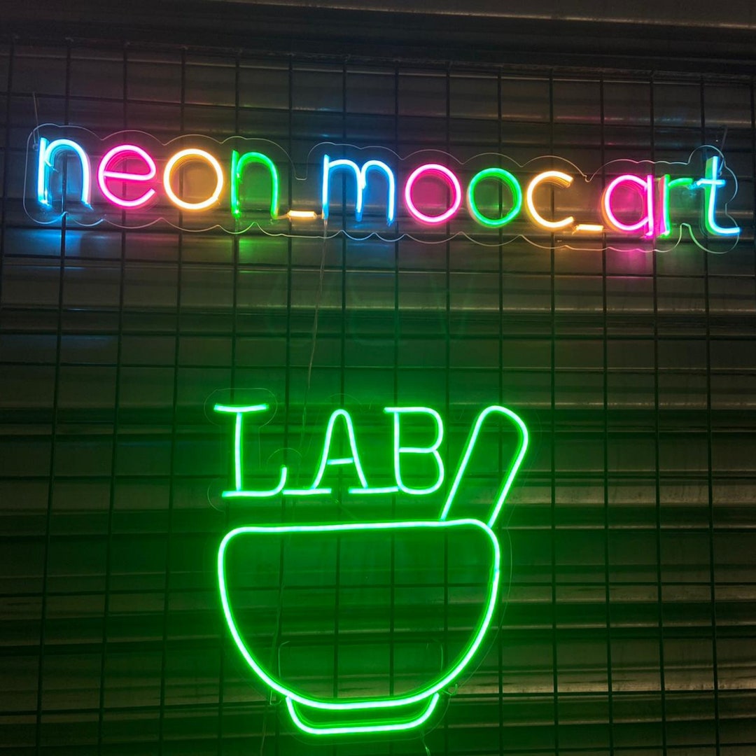 LAB Custom Latter Neon, Colorful Neon Sign, Unique Neon Sign