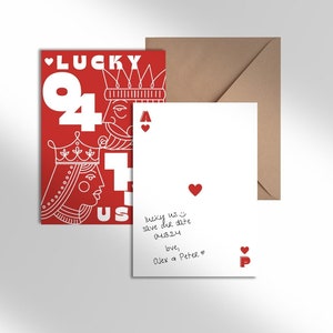 Carte à jouer Enregistrez le modèle de date | Modèle de mariage en paire parfaite | Invitation numérique au casino | Thème de mariage à Vegas | Téléchargement modifiable Canva