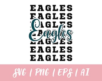 Game Day Eagles SVG | Varsity Font, Football Fan (Digital Download)