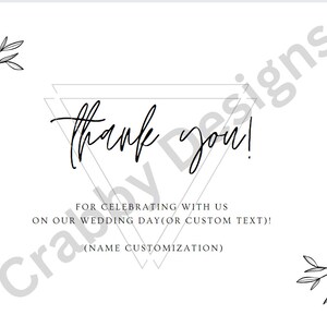 Carte de remerciement - Minimaliste