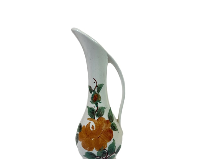 Hand Painted Pitcher Vase | Cash Family Art Southern Pottery Erwin Tennessee Smoky Mountains | Collectible Home Decor Decorative Accents