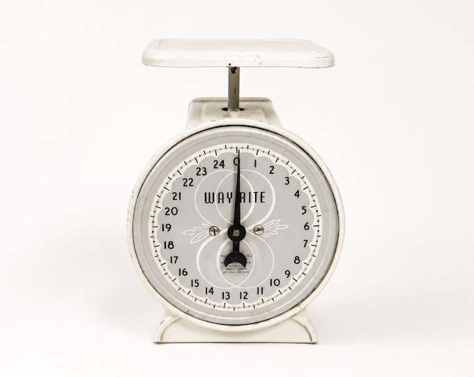 Way-Rite Kitchen Scale 25 lbs Household Scale Farmhouse MCM Retro USA Ktichen Home Decor Farmhouse Grandma Core