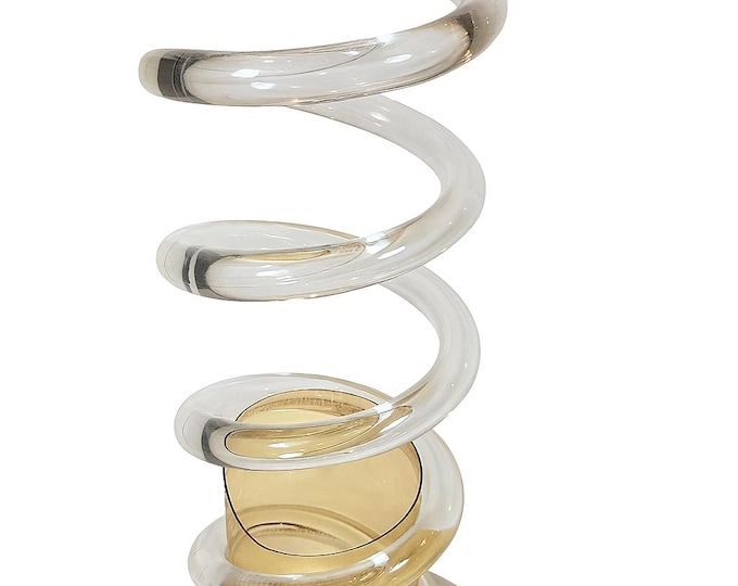 Lucite Spiral Umbrella Holder Stand | Dorothy Thorpe Slinky Spring Shape | Umbrella Holder Stand | Midcentury Modern Pop Cane Eames Era