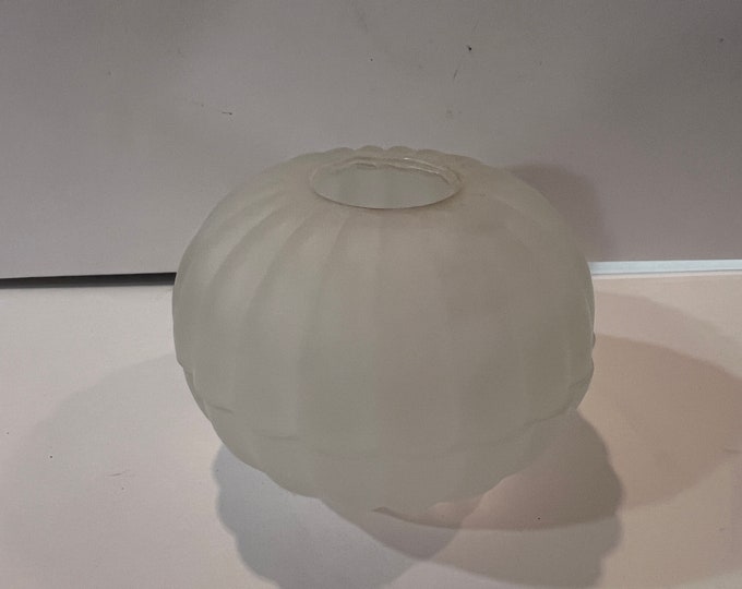 Vintage Indiana Glass Mount Vernon Candle/Fairy Lamp Two Piece Clear Frost