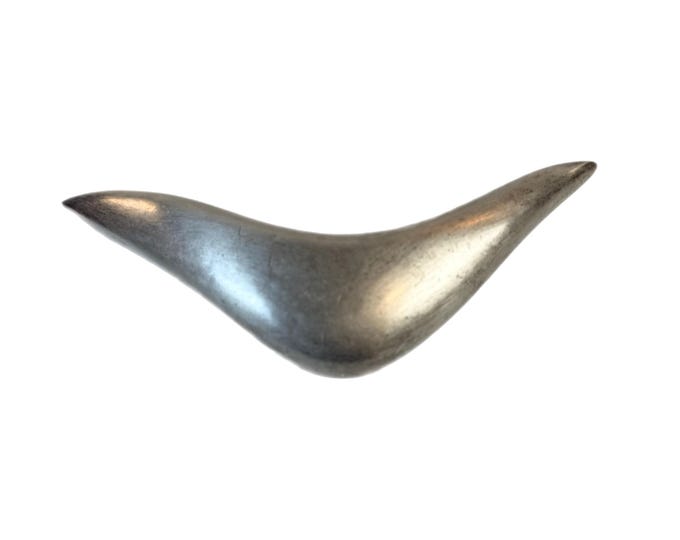 Sterling Silver Brooch Pin | Boomerang Seagull Mid Century Modernist Danish Denmark | Hans Hensen Style | Jewelry Wearable Art Pendant