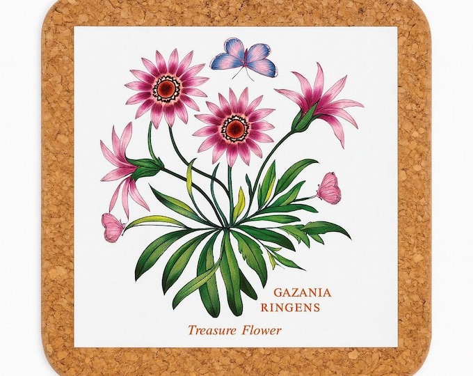 Cork Base Trivet Portmeirion Botanic Garden Gazania Ringens Treasure Flower | Replacement China Kitchenware Cookware Classic Traditional