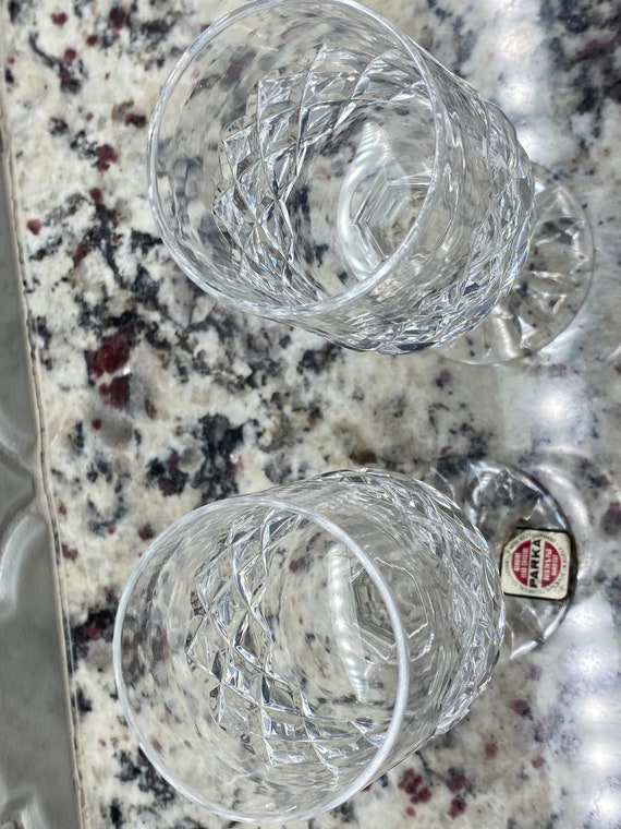 Set of 2 Vintage Parka Crystal Wine Glass Lead Stemware Korea - Etsy