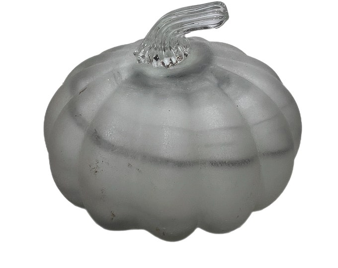 Handblown | Glass | White Marble | Pumpkin