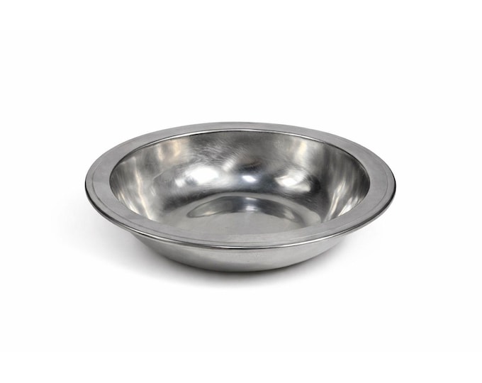 Pewter Serving Bowl Vegetable Wilton Armetele Plough Tavern Large Round 1973 Vintage Columbia PA Replacement Dishes Colonial Traditional