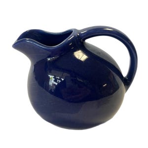 Vintage Navy Cobalt blue creamer | crock  | Stoneware jug | miniature pitcher | Farmhouse Primitive Country Granny Core | Cottage core