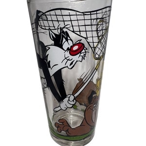 Drinking Glass Glassware Cartoon Collectible | Vintage Pepsi Glass Looney | Tunes Sylvester Tweety Bird Hector The Bulldog 1976 Collector