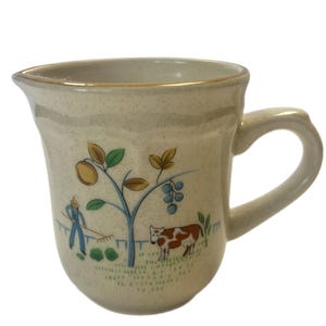 Vintage | International China Heartland Creamer Coffee | Stoneware | Discontinued Dinnerware | Grandma Granny Core Cottage Core 1980s