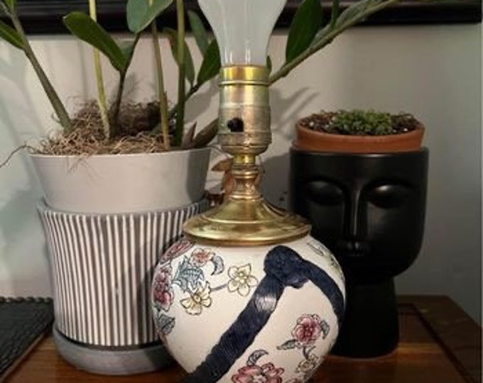 Coastal grandma | traditional | Demi | ginger Jar | Night Light | Desk Lamp | wood base | Brass