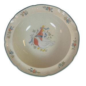 Marmalade  International Vegetable Bowl| Vintage Stoneware Dishes | Replacement China | Granny Grandma Cottage Core | Blue Ribbon Geese