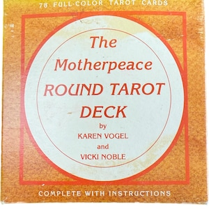 Cartes mère paix vintage | jeu de tarot rond par Karen Vogel et Vicki Noble | 78 cartes de tarot en couleur | Jeu de tarots révélateur de bonne aventure