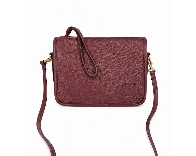 Crossbody Blazer Purse Dooney & Bourke Pre Red Tag Bag. Burgandy Brown Pebble Leather Wristlet Handbag USA Made
