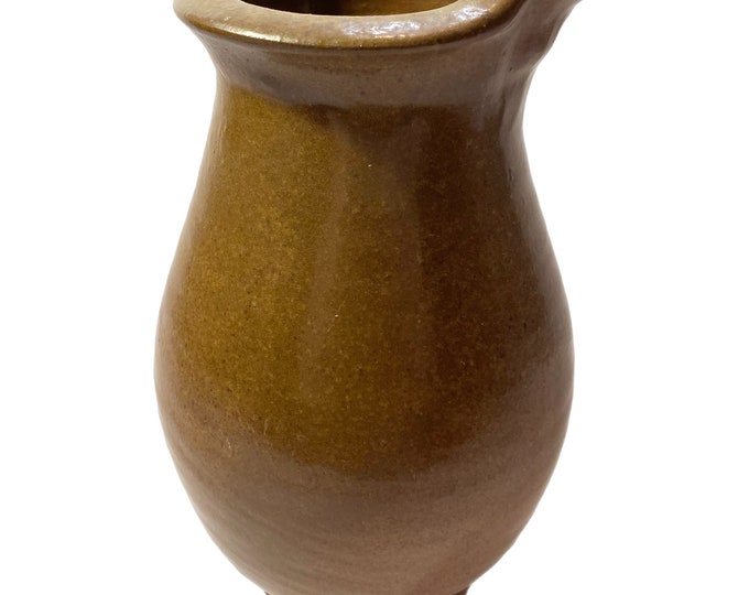 Vintage | Studio Pottery | Clay | Pitcher | Troy 00 Stamped | Handleless Sleek | Primitive style