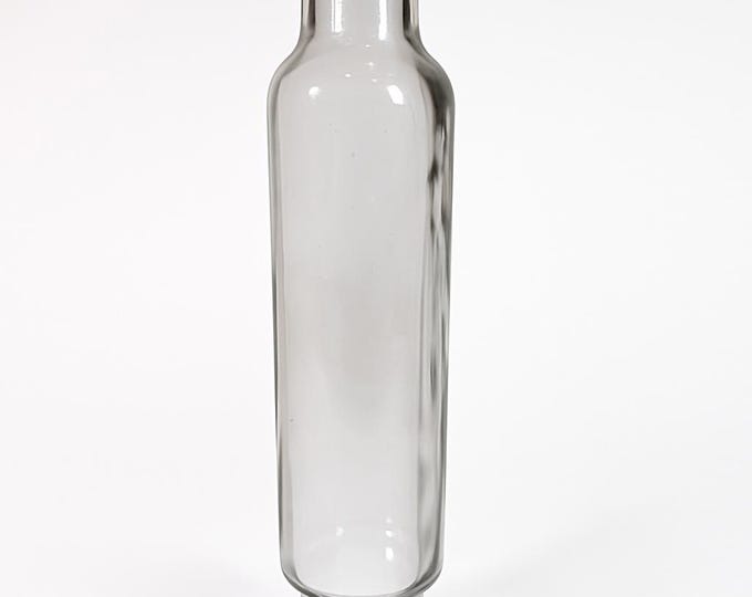 Rolling Pin Clear Class Closed End Metal Lid | Vintage Retro Kitchenware Decor Baking Cooking Pastry | Farmhouse Country Decorative