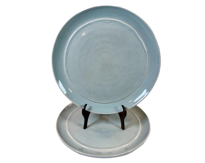 Italian Pottery Salad Plate | Creamisia Italy | Vintage Teal Blue Turquoise | Replacement China | Table Setting Dinnerware | Hand Crafted
