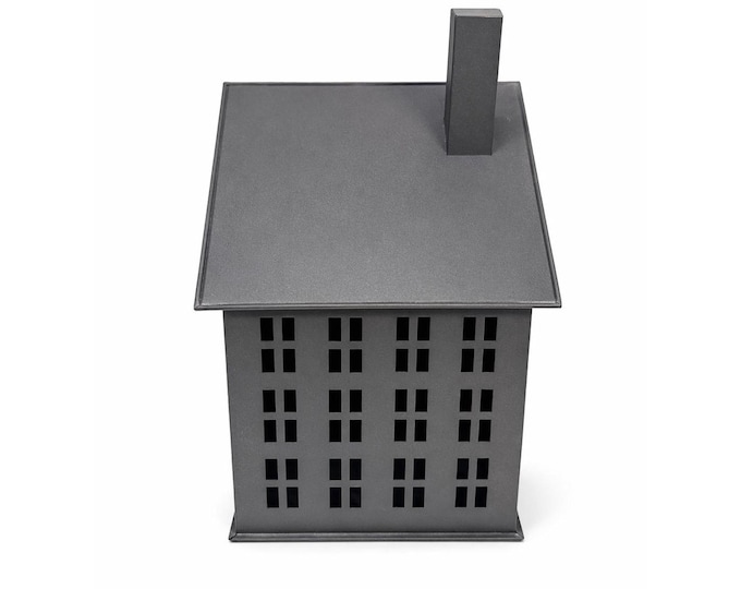 Candle Holder Luminary Metal Primitive House Vintage Colonial Zinc Metal Porch Table Home Decor Farmhouse Country Cottage Granny Core