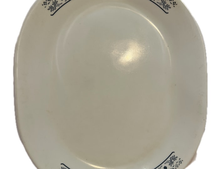 Vintage Corelle Serving Tray, Blue Flower | Blueberry Pattern Retro Platter Kitchen Dishes | Kitsch Kitschy