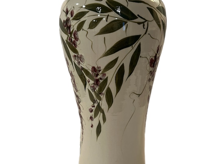 Signed | Studio Pottery | David Vorhees | Lamp | Purple Green | Wisteria | NC Pottery