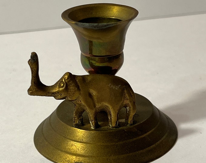 Brass | Elephant | Dainty | Candle holder | Boho | Taper candle holder