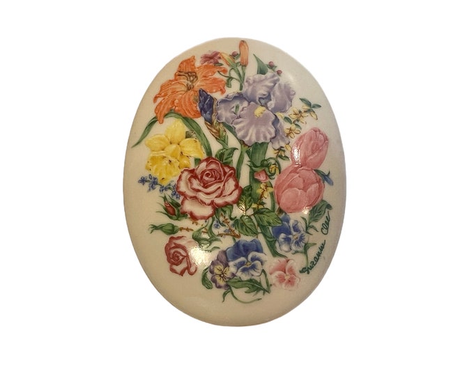 Vintage | Lenox Fine Porcelain | The Flower Box | Music Box | Trinket Dish | Suzanne Clee  | 1998