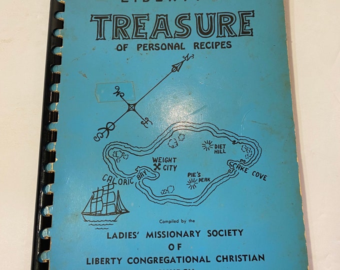 Vintage Recipe Book | Liberty Treasure of Personal Recipe | Missionary Society Christian Church