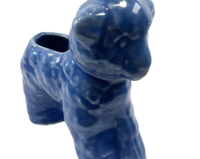 Lamb Planter Vase | Vintage Cameron Clay Products CCP Lamb Planter - Periwinkle Blue | Floral Flowers Succulent Cottage Granny Core Decor