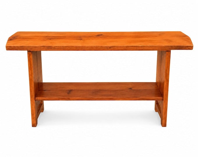 Pine Sofa Table Enterance Foyer Tall Vintage Handmade Furniture Farmhouse Primitive Arts and Crafts Style Hand Made Cottage Core