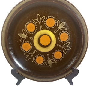 1950s Georges Briard Dinner Plates in Aztec Pattern — Mid Century MCM Retro Kitchen - Set 9