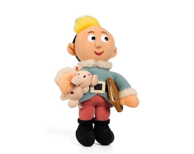 Hermey Elf Dentist Stuffkins Plush Toy w Tag 1999 Rudolph Island of Misfit Toys Vintage Cartoon Nostagia Christmas Seasonal Classic Movies