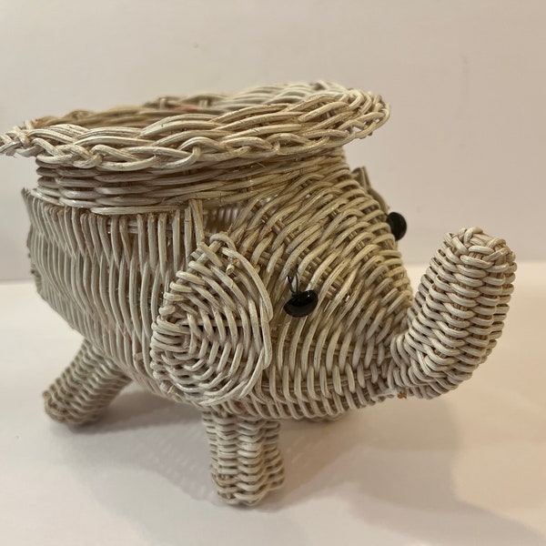 Wicker Elephant Etsy