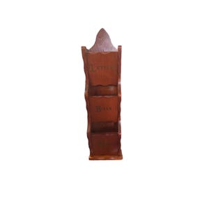 Clasificador de correo de madera / Organizador de pared vintage / Cartas, facturas y otros artículos / Decoración retro para el hogar / Estilo rústico de granja con núcleo de abuela