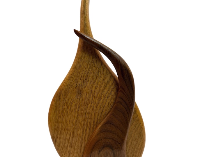 Shorebirds Handmade Wood Carved Vase Candle Holder Art | Abstract Mid Century Modern MCM Brutalist |Wood n Things" Made in Minnesota | Decor