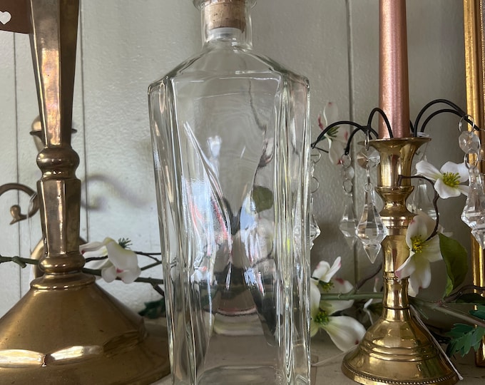Vintage | wine liquor decanter bottle glass | Barware