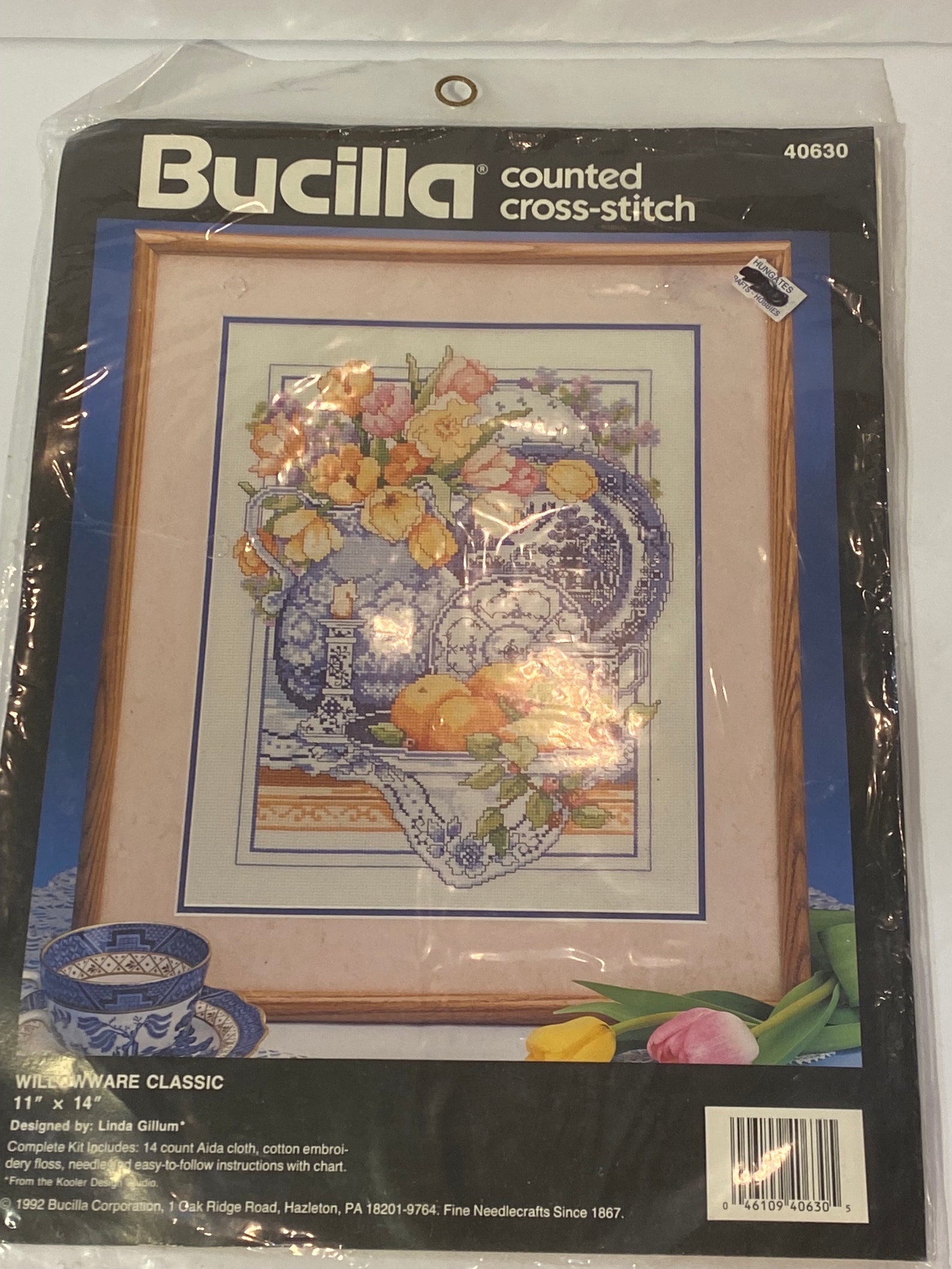 Kit Broderie Bucilla 1992 - Fleurs Du Mois - Couette Murale 45x45cm - Neuf