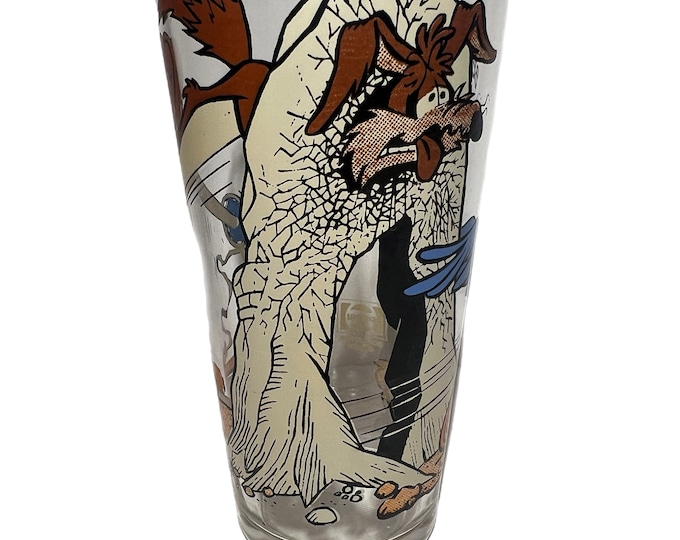 Vintage 1976 Wile E Coyote & Road Runner Pepsi Glass 6 1/4"