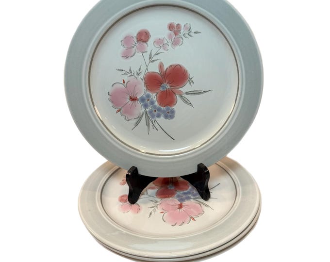 Galleria Collection Stoneware Dinner Plates  | Set 4 | JMP Marketing | 1985 Made in Japan | Cottage Core Granny Core | 70s retro Vintage