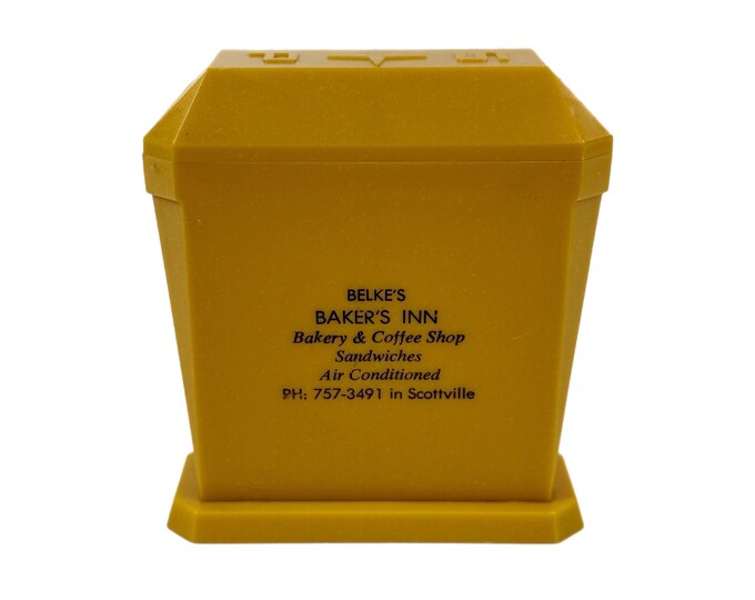 Salt and Pepper Shaker | Vintage Bakelite Style Plastic | Advertising Collectible | Belke's Bakers Inn Scottsdale AZ | Collectible Souvenir