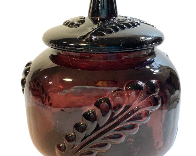 Vintage | Hand Blown | Glass | Amythyst | Purple | Candy Dish with lid