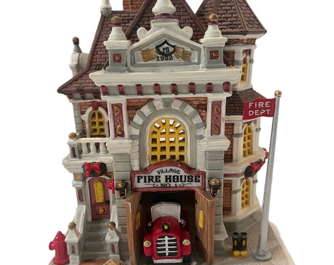 Vintage | Lemax Christmas | Caddington Village Firehouse No 1 65379