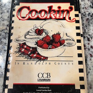 Vintage Community Cookbook | Cookin&#39; in Randolph County | Spiral | CCB for Hospice of Randolph | North Carolina | Recipes | Spiral Bound