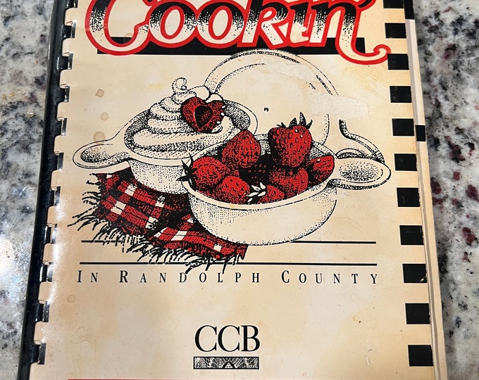 Vintage Community Cookbook | Cookin' in Randolph County | Spiral | CCB for Hospice of Randolph | North Carolina | Recipes | Spiral Bound