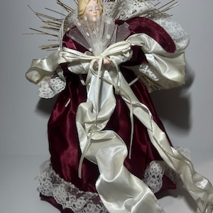 strapless open back dress Wedding Dress Made Into Guardian Angel Tree Topper main image 1